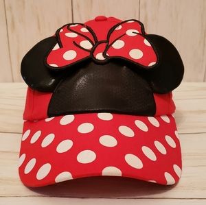 NEW Disney Minnie Mouse Ears Bow Polka Dot Hat